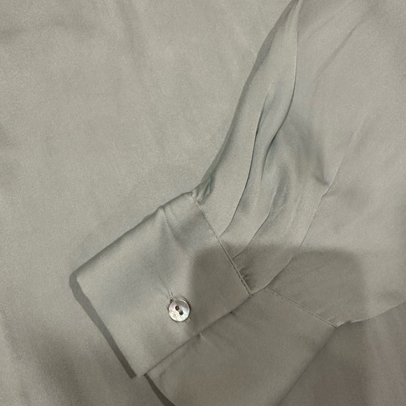 Mango light blue satin blouse - Picture 3 of 3